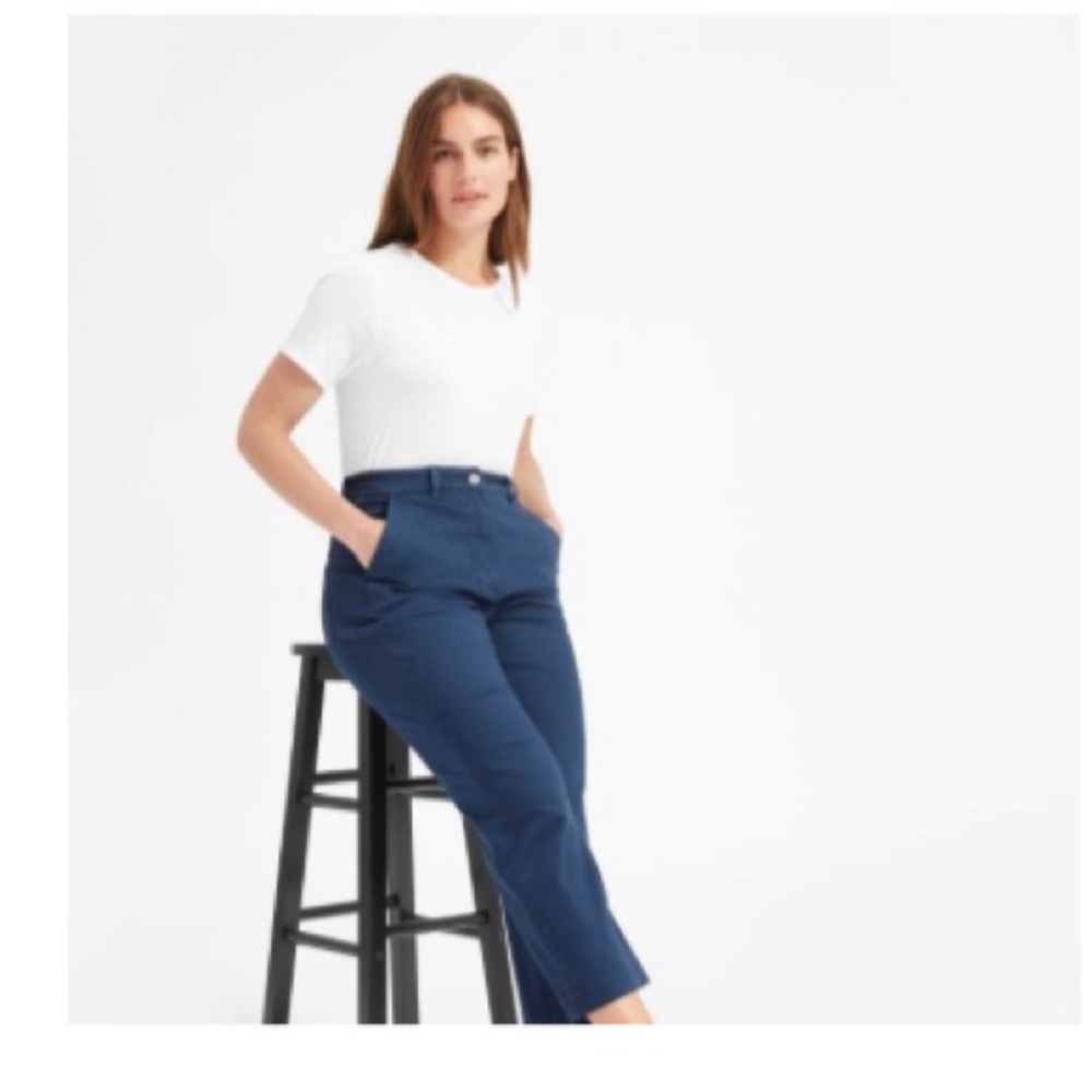 Everlane Straight Leg Crop in Royal Blue